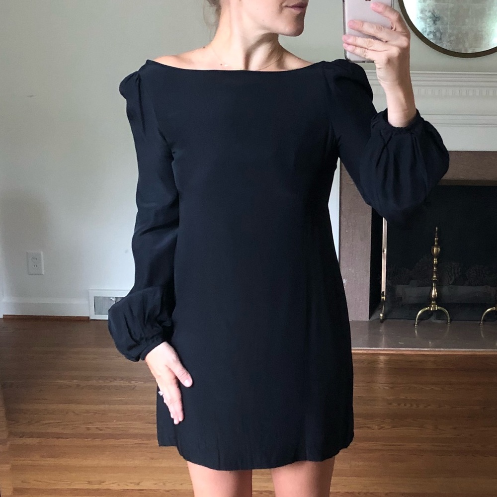 Black dress with low back